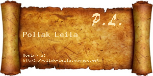 Pollak Leila névjegykártya